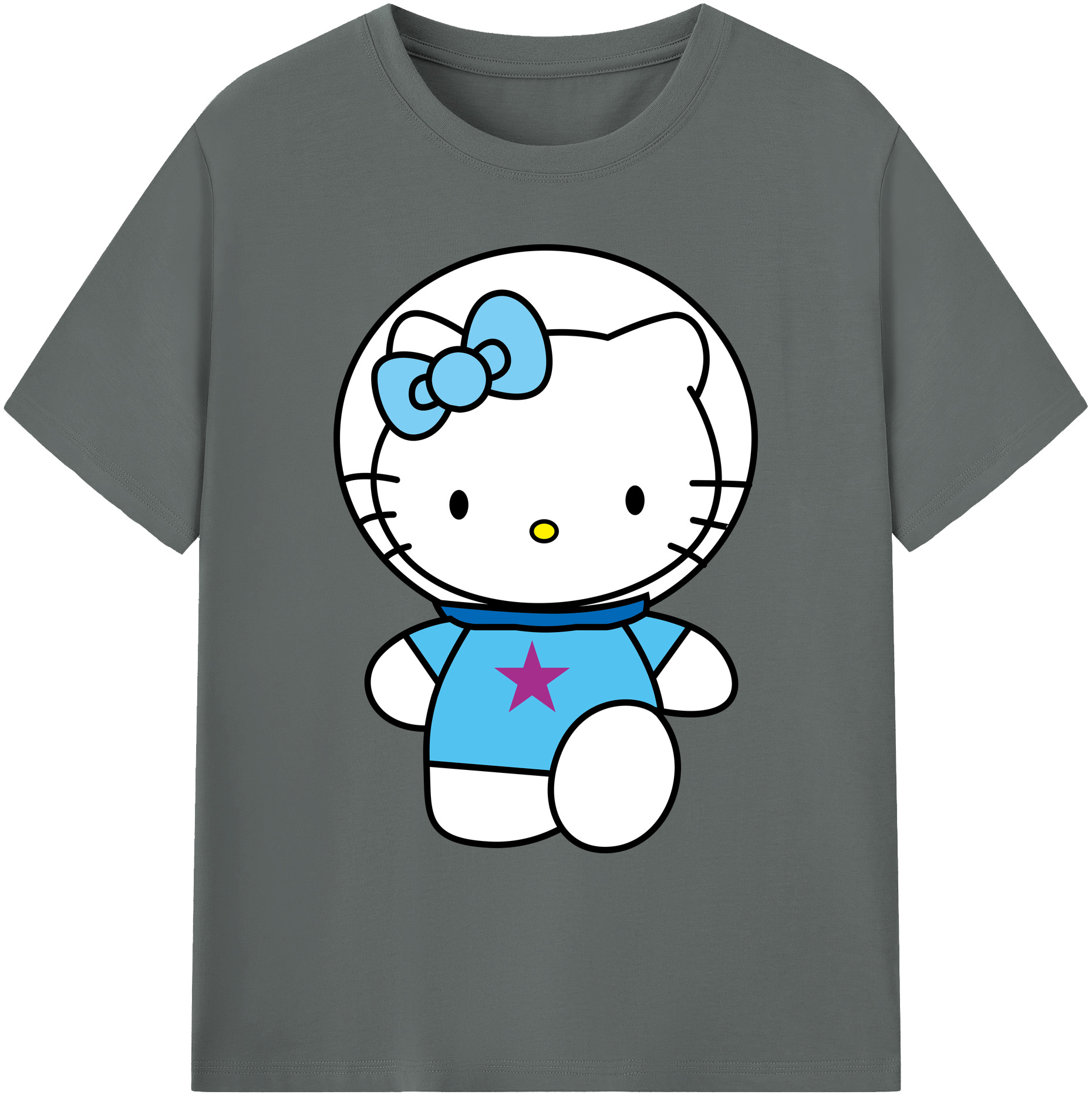 （画像用） Hello Kitty ハローキティ 綿100％ メンズ半袖Tシャツ｜肌触りやわらか＆通気性